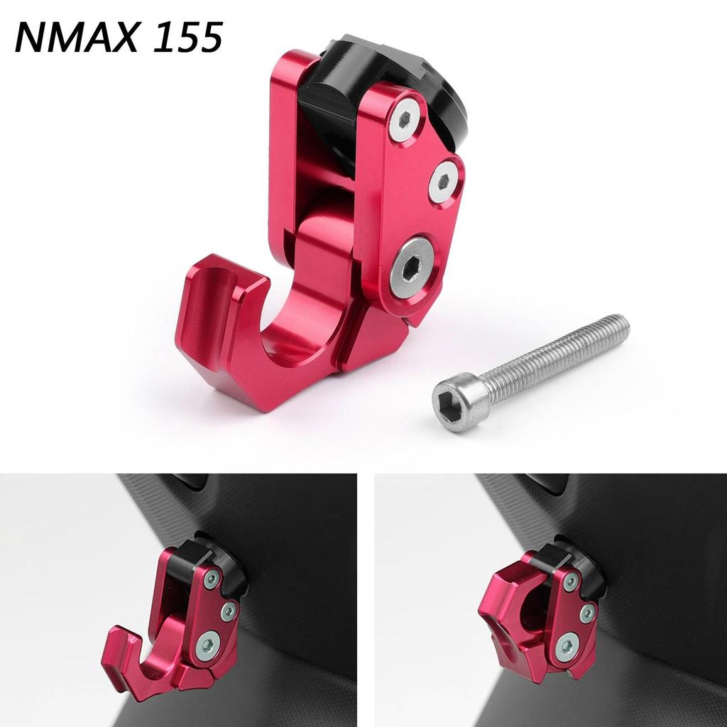 CNC Alu Motorcycle Red M6 Carry Helmet Bottle Hanger Holder Hook Universal