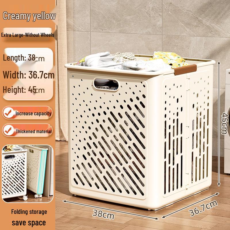 Foldable Large Capacity Laundry Hamper for Bathroom and Household Use
