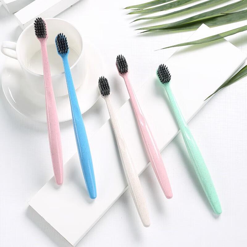 Jian Wheat Straw & Bamboo Charcoal Soft Toothbrushes