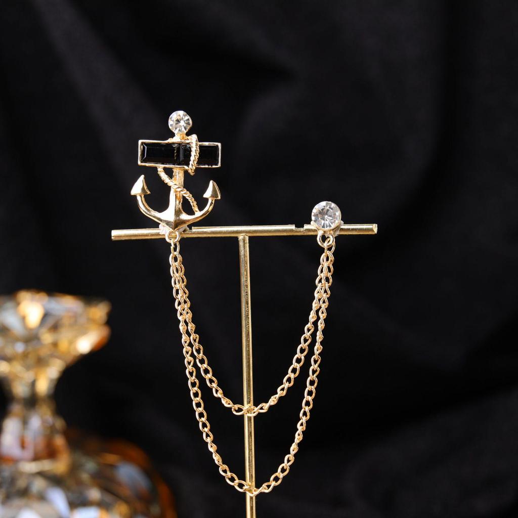 Baroque Rhinestone Pearl Corsage Necklace Brooch - Retro British Court Suit Accessory