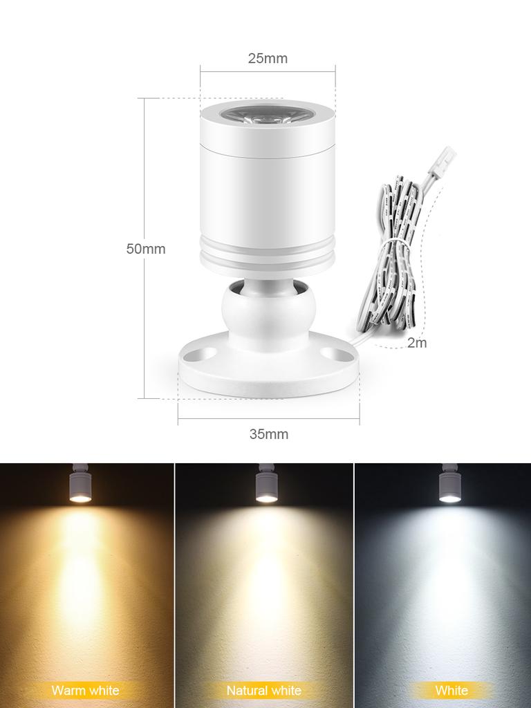 Комплект светодиодного освещения для витрины для вина и ювелирных изделий 12 В 3 Вт, светодиодный прожектор для выставочных витрин, прилавков, с регулируемой яркостью, сенсорный датчик