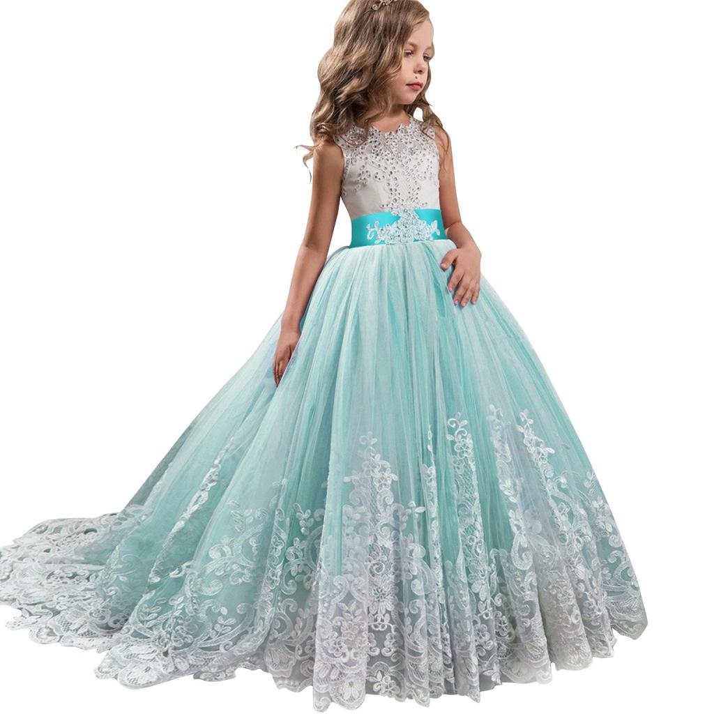 Кружевное платье принцессы без рукавов для маленьких девочек, праздничное тюлевое платье, одежда для косплея