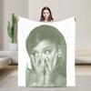 Arianas Grandes the Eras Tour Blankets Flannel Spring/Autumn Breathable Super Warm Throw Blankets for Home Car Bedspread