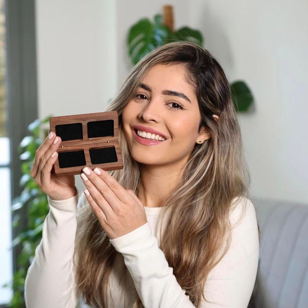 Двойная коробка для колец для пары, деревянная подарочная коробка для колец, держатель для колец, футляр для колец и серег, подарок на годовщину