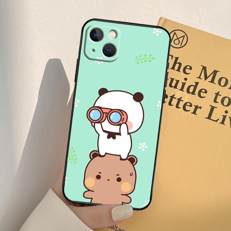 Peach And Goma Cats Case For iPhone 13 14 Pro Max 11 12 Mini 6S 7 8 Plus SE 2020 2022 X XR XS MAX Cover Coque