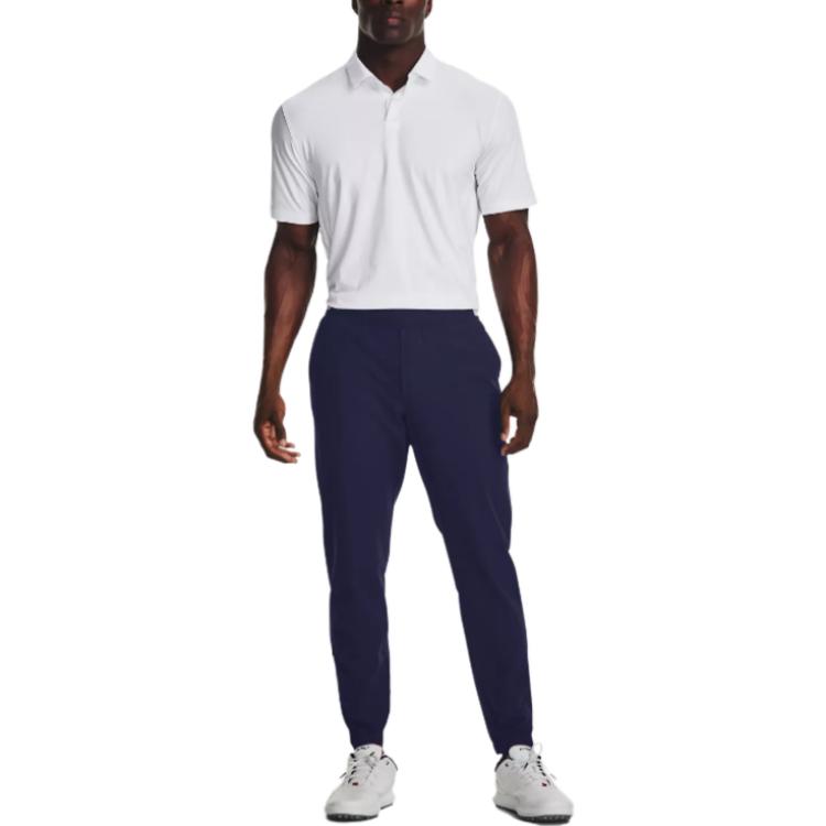 Under Armour Сплошные джоггеры с эластичной резинкой на талии, мужские штаны, темно-синие 1374766-410