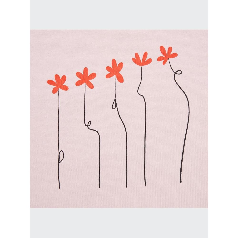 Uniqlo Футболка с рисунком «Peace For All» с коротким рукавом, стандартный крой Хана Таджима