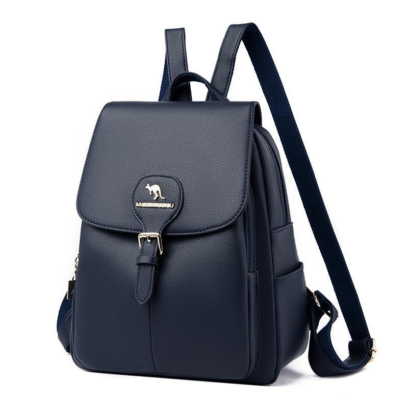 Рюкзак для женщин из мягкой кожи, новый модный рюкзак для мам среднего возраста, дорожная сумка из мягкой кожи, большая вместимость