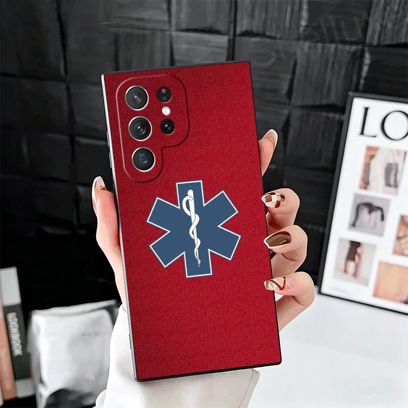 EMT EMS Ambulance Soft Phone Case for Samsung Galaxy S26 S25 Edge S24 Ultra S23 Plus S22 S21 FE S20 Black Cover Back Shell