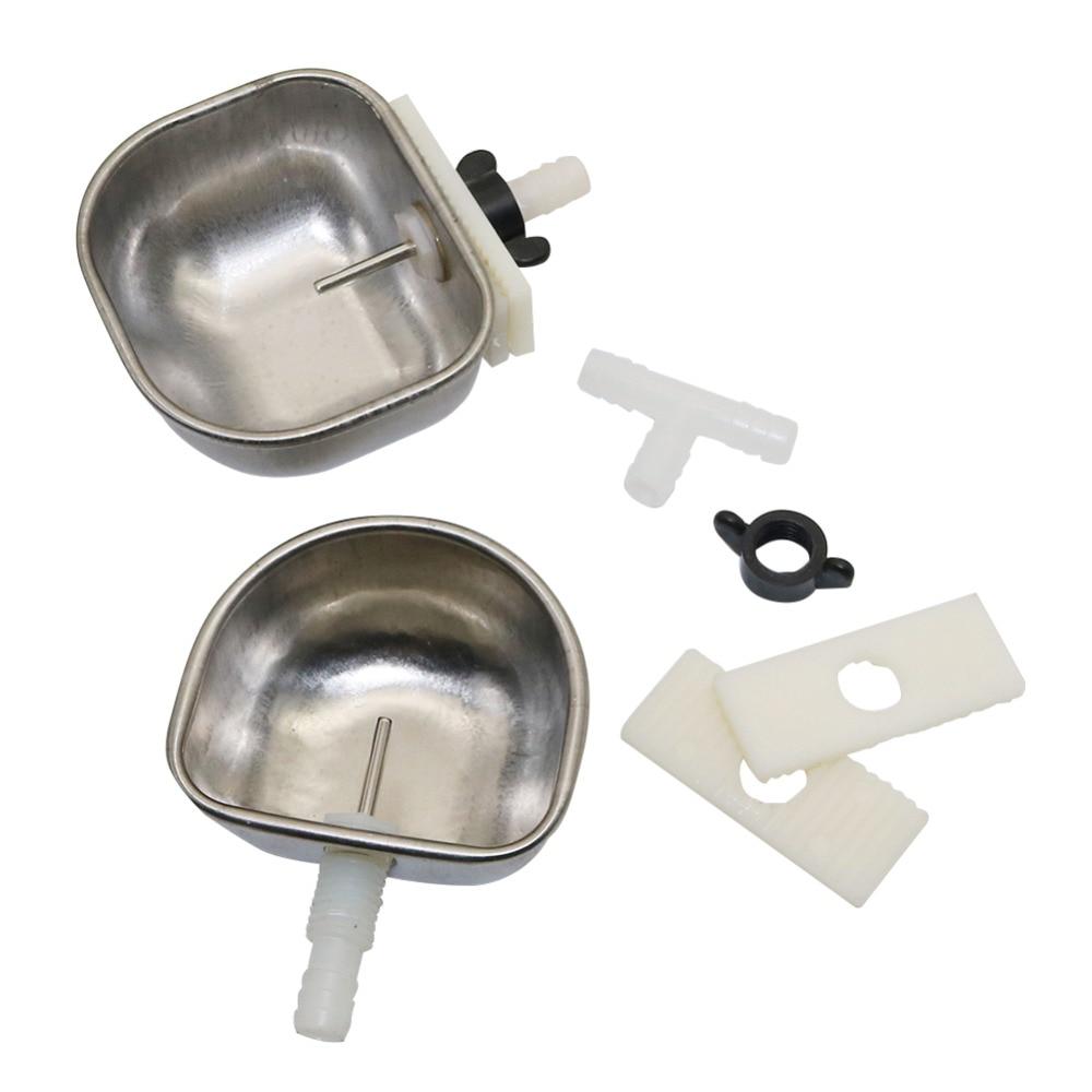 1 PCS Оборудование для разведения кроликов, чаша для питьевой воды из нержавеющей стали