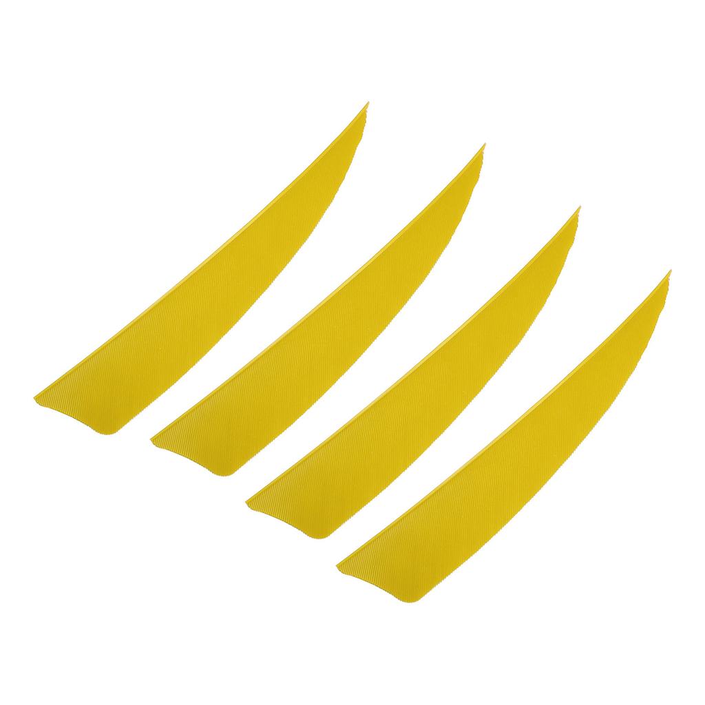 20 шт. Перьевое оперение Высокоскоростные Стабильный полет Стрелы для стрельбы из лука для уличных стрел 4 дюйма Желтый