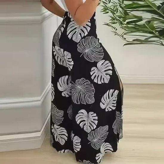 Европейские и американские женские брюки с высокой талией и широкими разрезами на весну, лето и осень - доступны все размеры