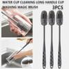Силиконовая щетка для чашек, щетка для чистки бутылок с молоком, длинная ручка, очиститель для бутылок с водой, щетка для чистки стеклянных чашек, кухонные инструменты для чистки