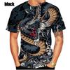 Summer Cool Fashion Dragon 3d Print T Shirt Men and Women Universal Wear Casual T-shirt