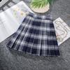 Danmo Harajuku Short Skirt Korean Plaid Skirt Women Zipper High Waist School Girl Pleated Plaid Skirt Sexy Mini Skirt Plus Size