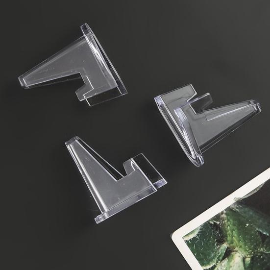 24 шт., прозрачная подставка для монет, мини-стабильная треугольная коллекционная карточка, маленькая художественная нашивка, памятная медаль, держатель для дисплея, стойка для выставок