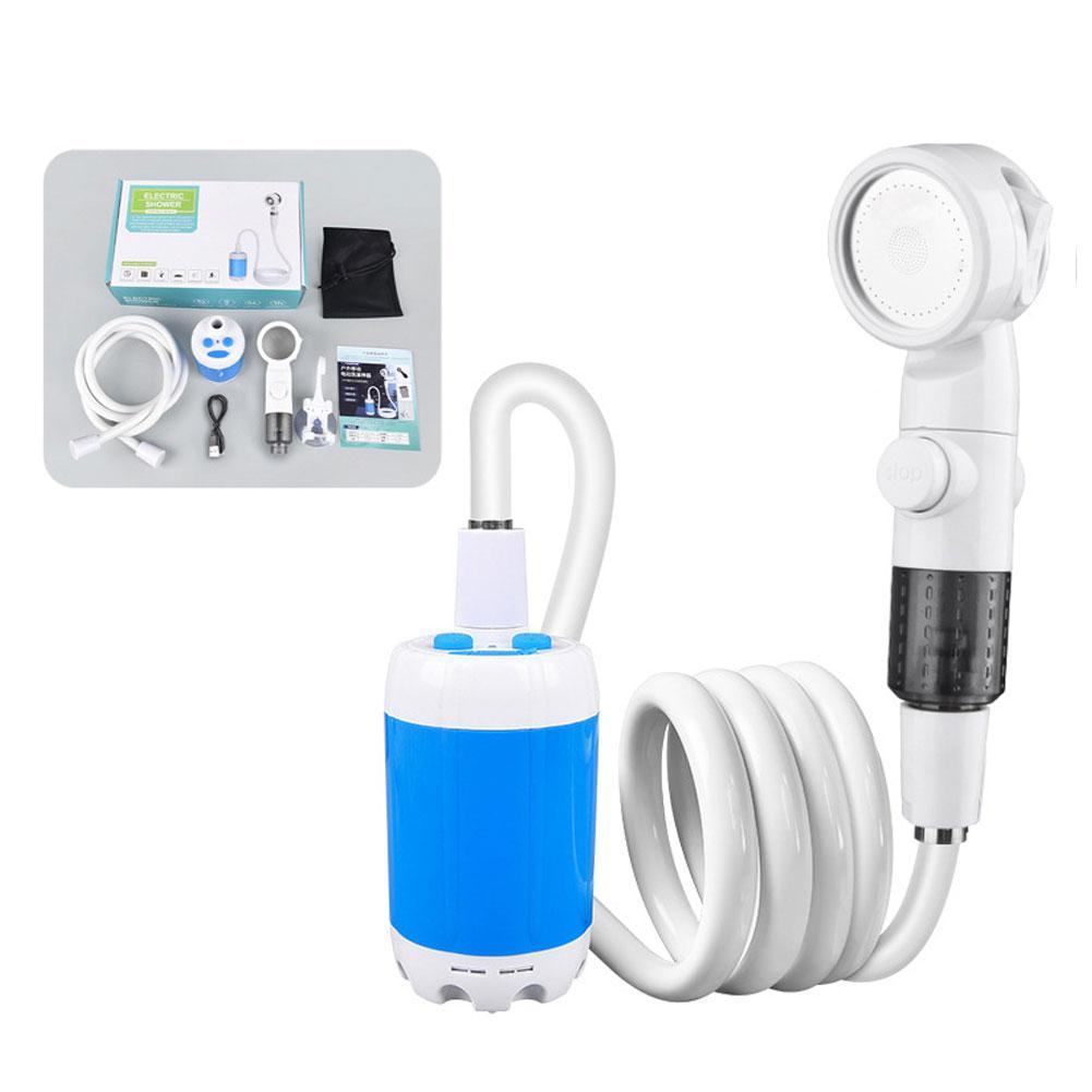 Портативный походный душ-насос с USB-подзарядкой для кемпинга на открытом воздухе, пеших походов, мытья автомобиля, путешествий в автодоме, электрическая душевая лейка, распылитель, насос