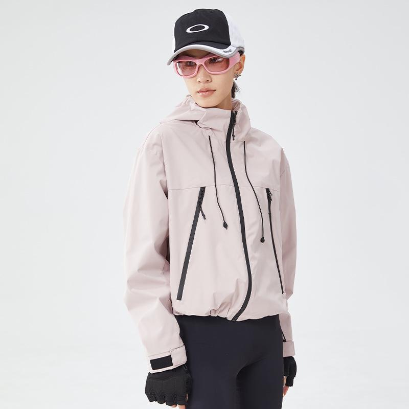 Куртка с тефлоновой защитой, женская короткая куртка для активного отдыха, водонепроницаемая, дышащая, для велоспорта, пешего туризма, альпинизма, свободная куртка