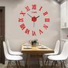 Roman Art Wall Clock Punch-free Travel Time Accuracy Digital Wall Clock for Living Room Home Decoration School Decoration