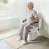 Raised Toilet Seat with Arms, 136.1 kg Load Capacity, 3-Level Adjustable Height, Widened Commode Elevated Toilet Seat Riser with Padded Handles for