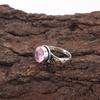 Morganite Ring, Handmade Gemstone 925 Solid Sterling Silver Ring Bohemian Jewelry, For Engagement Gift