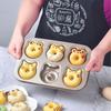 6cup Donut Cartoon Bear Baking Tools with Chocolate Cake Baking Tray Non-Stick Cake Pan Madeleine Mold Mini Donut Muffin Pan