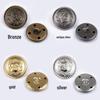 Retro Bronze Metal Lace DIY Button for Coats, Shirts, and Windbreakers