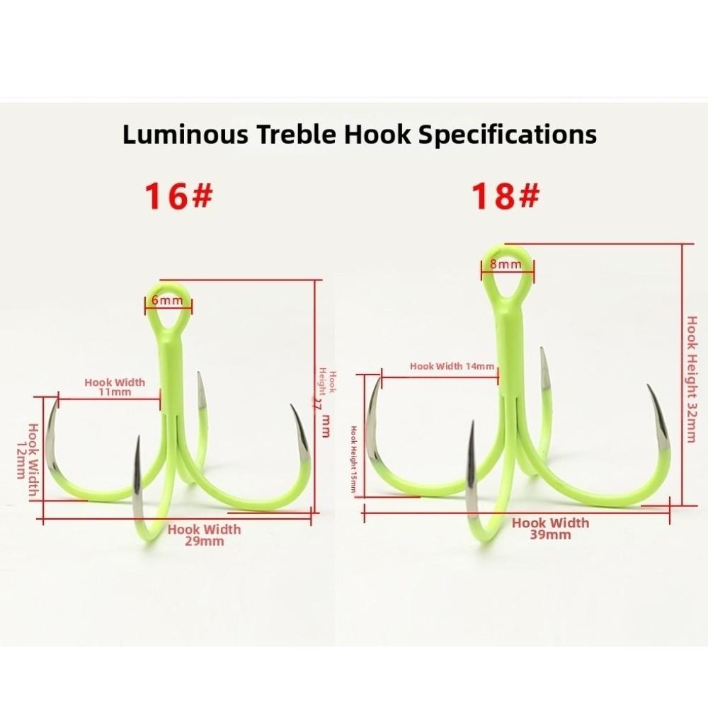 5pcs Four Hooks Squid Bait Hooks Night Light Octopus Jig Hooks Saltwater Fishing