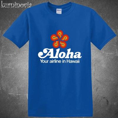 Aloha Airlines Men's Blue Size S To 5XL