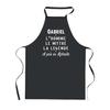 Tablier De Cuisine - Gabriel Retraite - Noir - Coton Résistant - Impression Bretonne