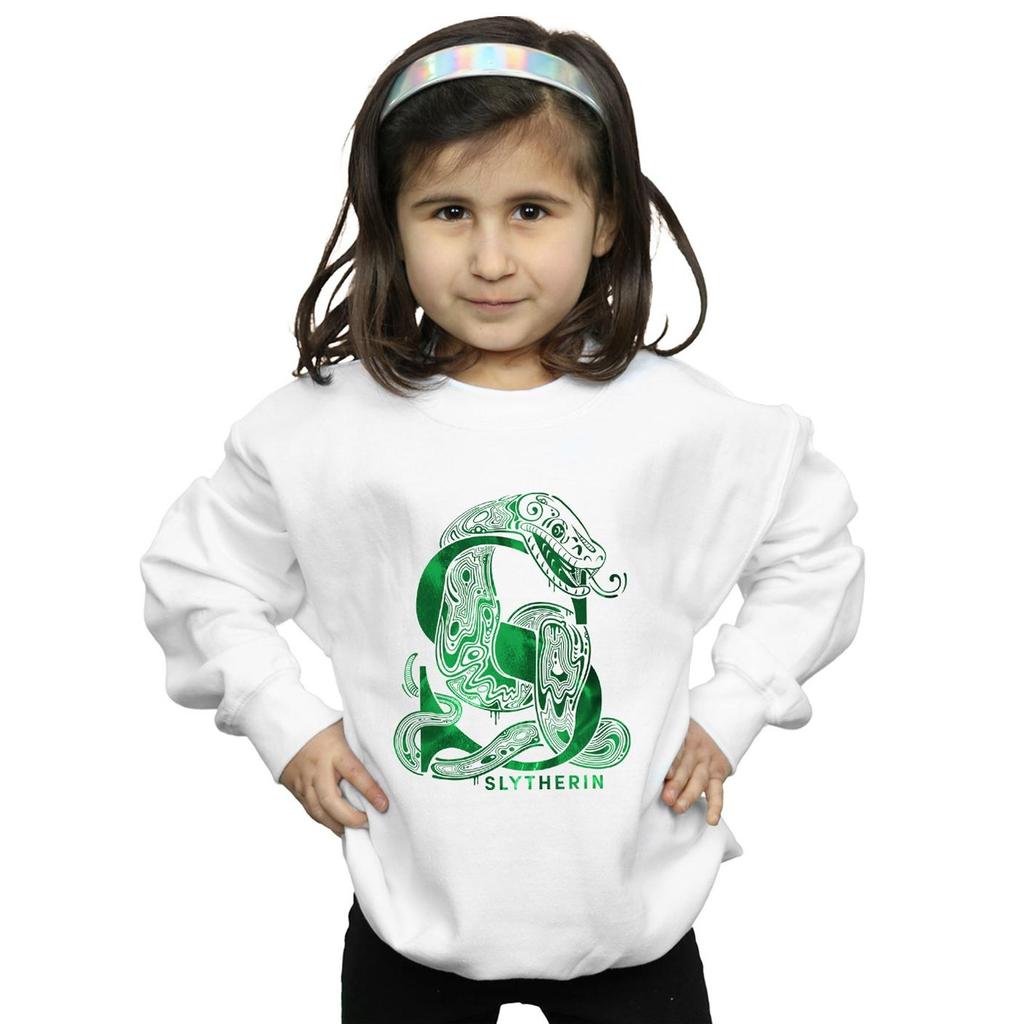 HARRY POTTER Girls Slytherin Snake Sweatshirt