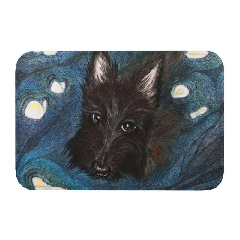 Cute Scottish Terrier  Front Door Floor Entrance Mats Indoor Scottie Dog Bath Kitchen Doormat Toilet Carpet Rug Home Decoration