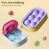 Ice Hockey Mold Reusable Spherical Ice Block Maker Easy Release Ice Tray for Whiskey Cocktails Chocolate Candy Jelly