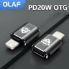 PD 20W USB Type C To Lighting OTG Fast Charging Adapter For IPhone 14 13 12 USB C Female To Lighting Male Converter Adapter