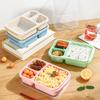 1000ML Lunch Box Portable 3-Compartment Bento Box Reusable Snack Food Container for School Work Travel