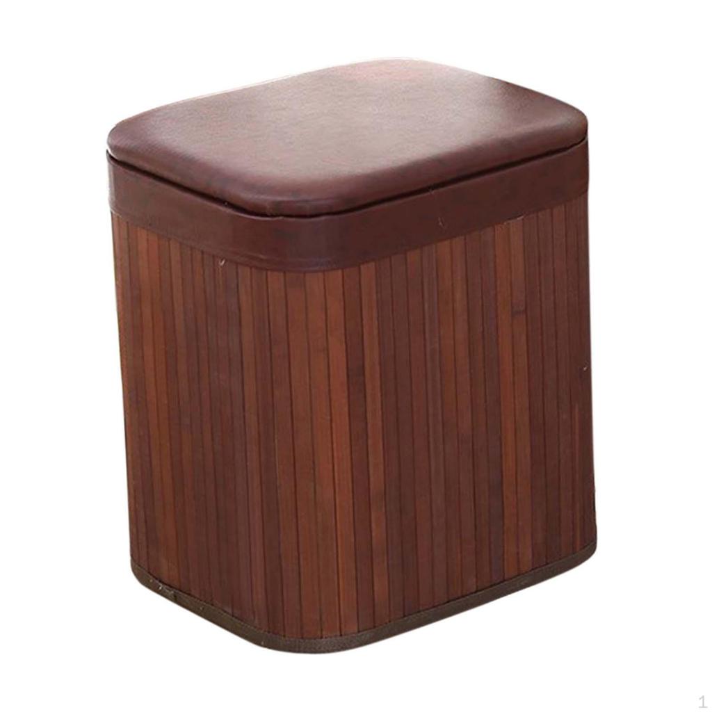 Stool Seat with Storage Footstool Foot Shoe Changing Ottoman for Entryway
