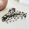Fashionable Large Acetate Hair Claw With Pearl Accents Versatile For Any Occasion