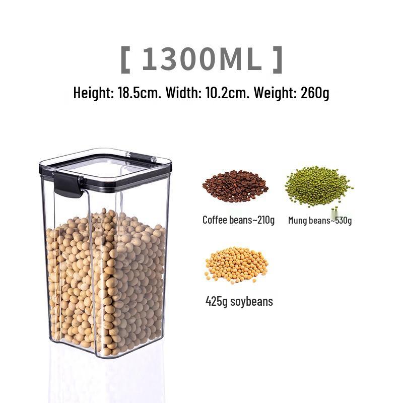 Airtight Plastic Storage Container for Grains, Cereals, Spices, and Tea