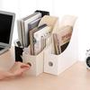 Frosted Desktop File Storage Box and Book Organizer with Bookends