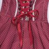 Women Oktoberfest Dress Traditional Bavarian Costume with Lace Up Bodice Short Sleeve Skirt Outfit