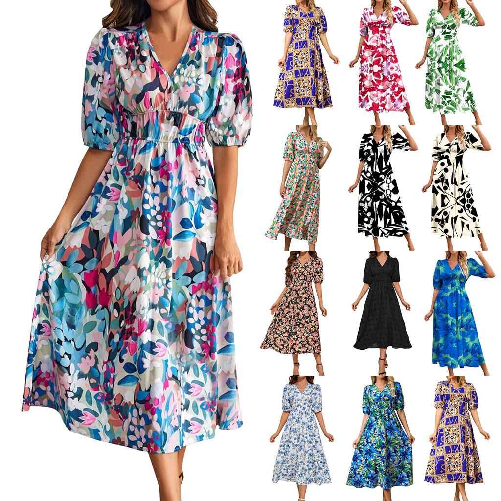 Women's Dresses Boho Long Floral Geometric Fashion Dresses