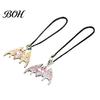 Adjustable Car Lanyard Bling Rhinestone Bat Hanging Accessories, Halloween Sparkly Rear View Ornament Mirror Charm, Cute Interior for Men Women