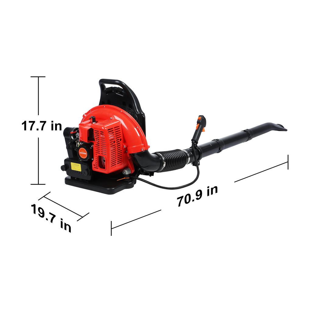 63CC Leaf Blower Backpack Portable Gasoline Engine 665CFM Two-Stroke Snow Blower Site Blowing Dust Agricultural Household Yard
