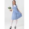 Wizard Of Oz Blue Checkered Costume Dress With Headband For Girls Roleplay Special Characters Included