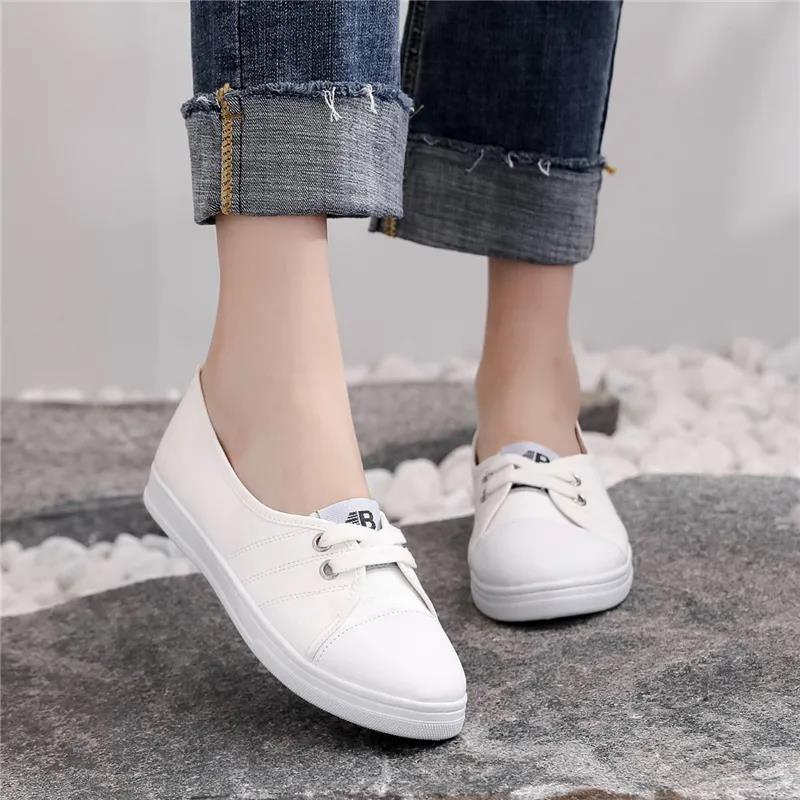 Old Beijing Cloth Shoes Women's Canvas Small White Shoes Shallow Mouth Student Skate Shoes Pregnant Women's Casual Mom's Shoes