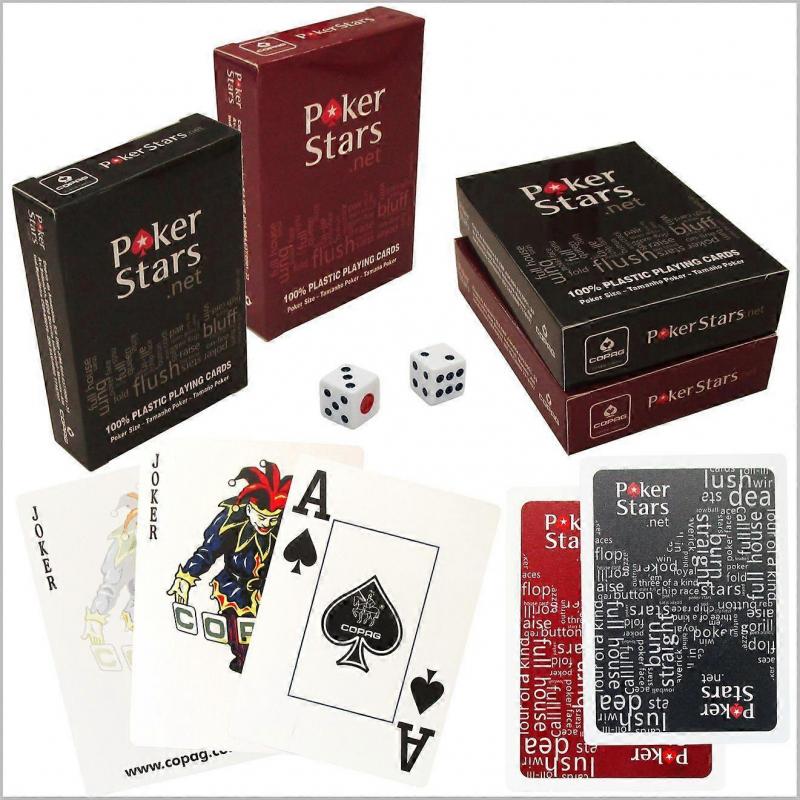 Cards for Poker Stars,Playing Cards, 100% PVC Plastic Professional Poker Card Deck, Black/Red, 54 Cards, International Standard Size