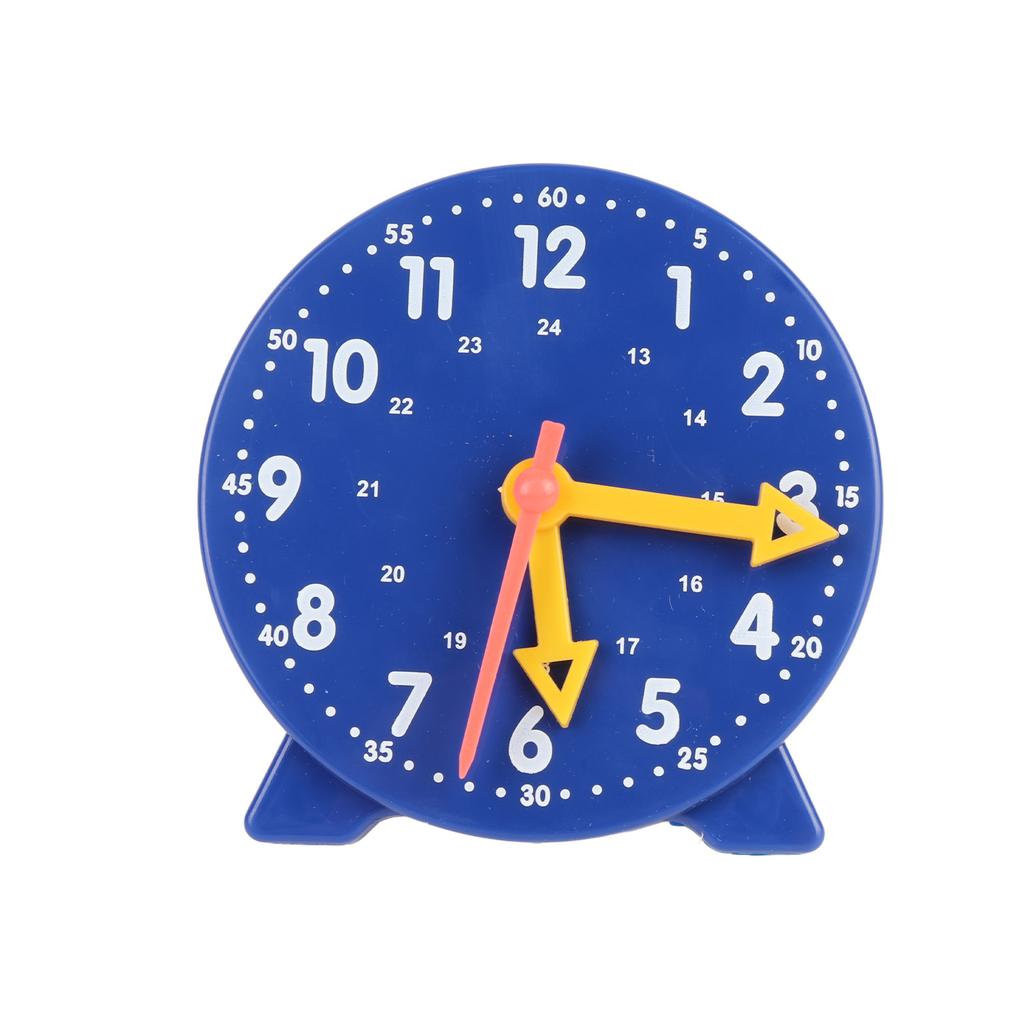 Clock Teaching Aid Learning Model Toy Students Kids Cognitive Time Tool 3 Pointer Linkage 24 Hour