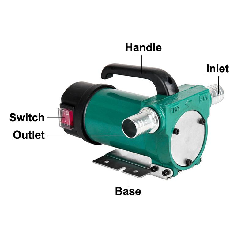 Водяной насос Масляный насос 12В/220В Мини-насос Постоянного тока Дизельный топливораздатчик Автомобильный Дизельный Электрический Портативный Аккумуляторный Топливный насос