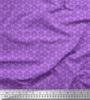Purple Japan Crepe Satin Fabric Artistic Leaves Fabric Prints By Metre 42 Inch