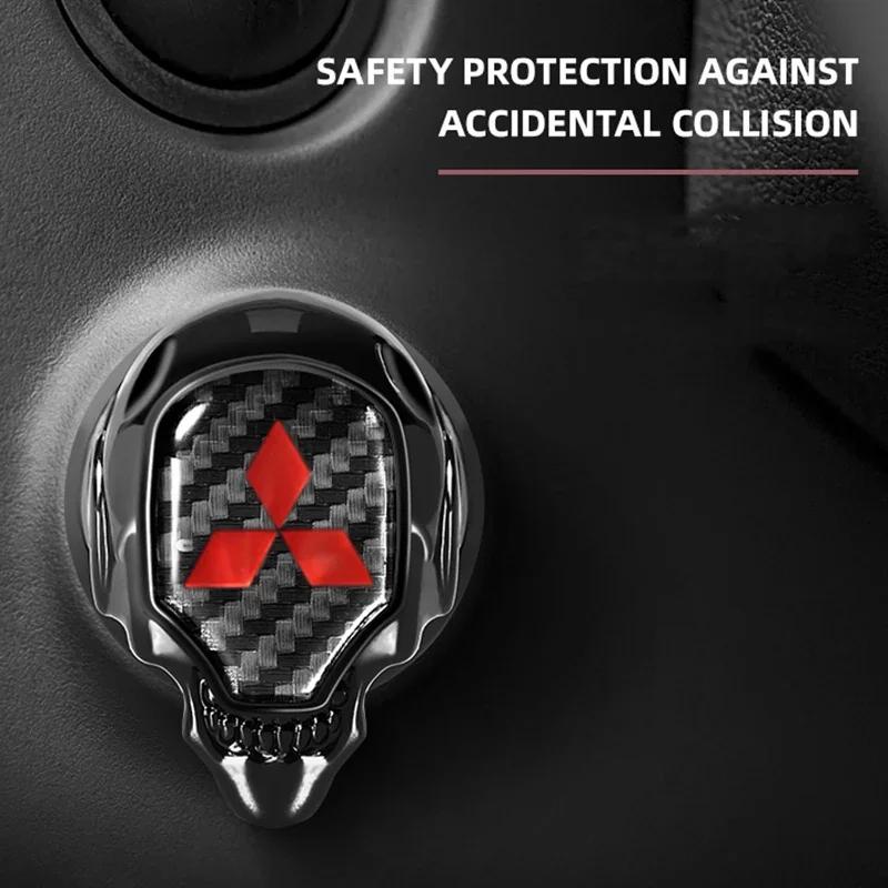 Car Engine Ignition Switch Button Cover Sticker for Mitsubishi Lancer 9 10 ASX L200 Colt Pajero Outlander Eclipse Accessories